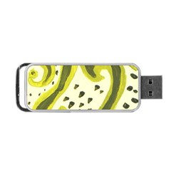 Yellow Swirls Portable Usb Flash (one Side) by snowwhitegirl