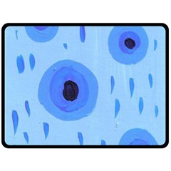 Blue Rain Fleece Blanket (large)  by snowwhitegirl