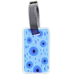 Blue Rain Luggage Tags (one Side)  by snowwhitegirl