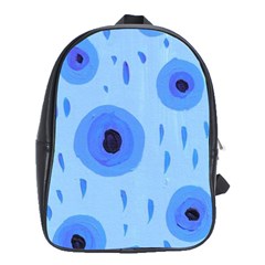 Blue Rain School Bag (xl) by snowwhitegirl