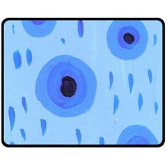 Blue Rain Double Sided Fleece Blanket (medium)  by snowwhitegirl