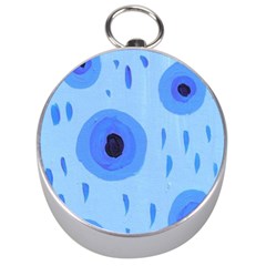 Blue Rain Silver Compasses by snowwhitegirl