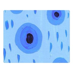 Blue Rain Double Sided Flano Blanket (large)  by snowwhitegirl