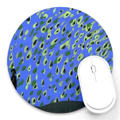 Raining Leaves Round Mousepads by snowwhitegirl