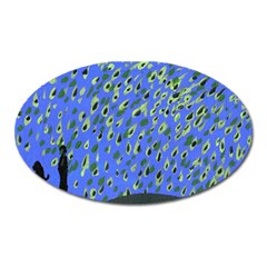 Raining Leaves Oval Magnet by snowwhitegirl