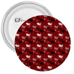 Snow Sleigh Deer Red 3  Buttons by snowwhitegirl