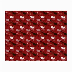 Snow Sleigh Deer Red Small Glasses Cloth (2-side) by snowwhitegirl