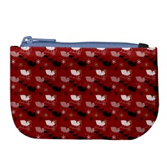 Snow Sleigh Deer Red Large Coin Purse by snowwhitegirl