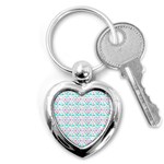 Hearts Butterflies White 1200 Key Chains (Heart)  Front