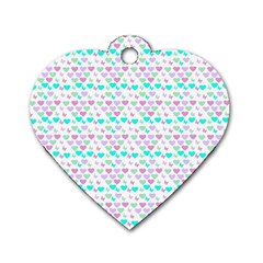 Hearts Butterflies White 1200 Dog Tag Heart (two Sides) by snowwhitegirl