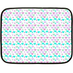 Hearts Butterflies White 1200 Fleece Blanket (mini) by snowwhitegirl