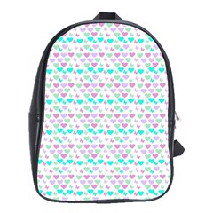 Hearts Butterflies White 1200 School Bag (large) by snowwhitegirl