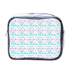 Hearts Butterflies White 1200 Mini Toiletries Bags by snowwhitegirl