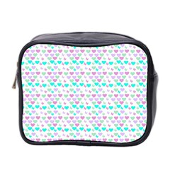 Hearts Butterflies White 1200 Mini Toiletries Bag 2-side by snowwhitegirl