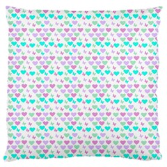 Hearts Butterflies White 1200 Large Cushion Case (one Side) by snowwhitegirl