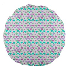 Hearts Butterflies White 1200 Large 18  Premium Round Cushions by snowwhitegirl