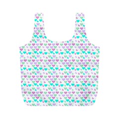 Hearts Butterflies White 1200 Full Print Recycle Bags (m)  by snowwhitegirl