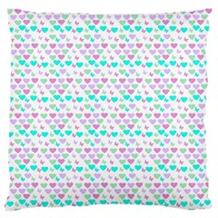 Hearts Butterflies White 1200 Large Flano Cushion Case (one Side) by snowwhitegirl