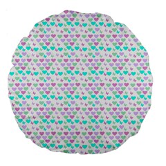 Hearts Butterflies White 1200 Large 18  Premium Flano Round Cushions by snowwhitegirl