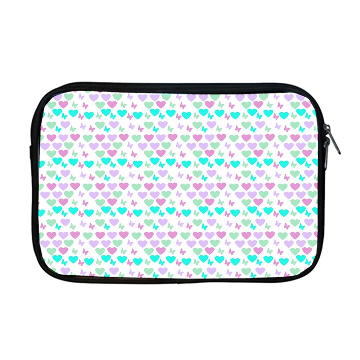 Hearts Butterflies White 1200 Apple MacBook Pro 17  Zipper Case