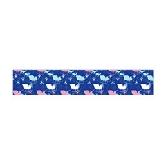 Snow Sleigh Deer Blue Flano Scarf (mini) by snowwhitegirl