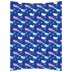 Snow Sleigh Deer Blue Back Support Cushion by snowwhitegirl