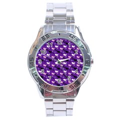 Snow Sleigh Deer Purple Stainless Steel Analogue Watch by snowwhitegirl