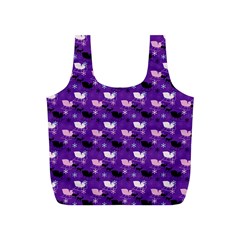 Snow Sleigh Deer Purple Full Print Recycle Bags (s)  by snowwhitegirl