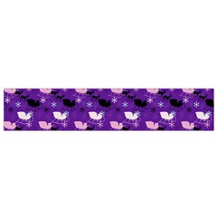 Snow Sleigh Deer Purple Small Flano Scarf by snowwhitegirl