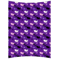 Snow Sleigh Deer Purple Back Support Cushion by snowwhitegirl