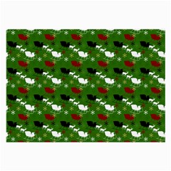 Snow Sleigh Deer Green Large Glasses Cloth by snowwhitegirl