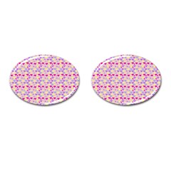 Hearts Butterflies Pink 1200 Cufflinks (oval) by snowwhitegirl