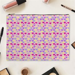 Hearts Butterflies Pink 1200 Cosmetic Bag (xl) by snowwhitegirl