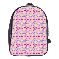 Hearts Butterflies Pink 1200 School Bag (large) by snowwhitegirl