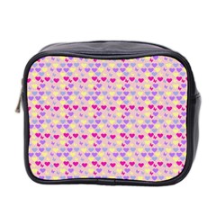 Hearts Butterflies Pink 1200 Mini Toiletries Bag 2-side by snowwhitegirl