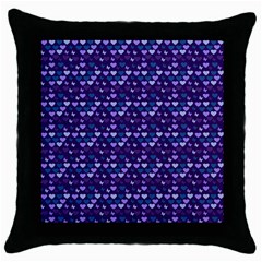 Hearts Butterflies Blue Throw Pillow Case (black) by snowwhitegirl