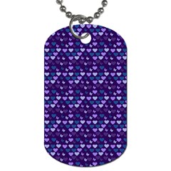 Hearts Butterflies Blue Dog Tag (one Side) by snowwhitegirl