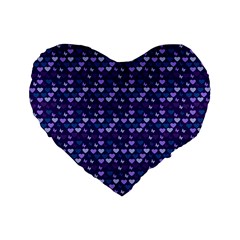 Hearts Butterflies Blue Standard 16  Premium Flano Heart Shape Cushions by snowwhitegirl