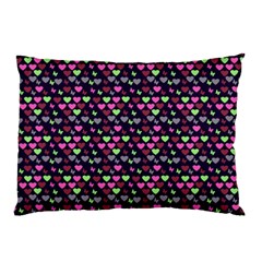 Hearts Butterflies Blue Pink Pillow Case by snowwhitegirl