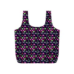 Hearts Butterflies Blue Pink Full Print Recycle Bags (s)  by snowwhitegirl