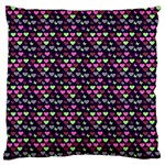 Hearts Butterflies Blue Pink Standard Flano Cushion Case (One Side) Front