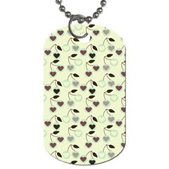 Heart Cherries Mint Dog Tag (two Sides) by snowwhitegirl