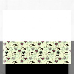 Heart Cherries Mint Rectangular Jigsaw Puzzl by snowwhitegirl