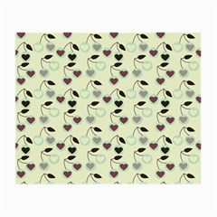 Heart Cherries Mint Small Glasses Cloth by snowwhitegirl