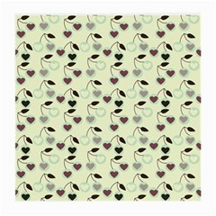 Heart Cherries Mint Medium Glasses Cloth (2-side) by snowwhitegirl