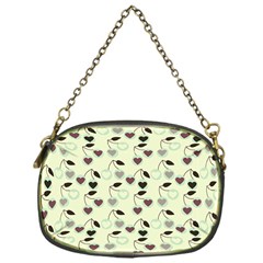 Heart Cherries Mint Chain Purses (one Side)  by snowwhitegirl