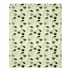 Heart Cherries Mint Shower Curtain 60  X 72  (medium)  by snowwhitegirl