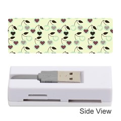 Heart Cherries Mint Memory Card Reader (stick) by snowwhitegirl