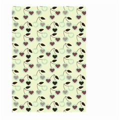 Heart Cherries Mint Large Garden Flag (two Sides) by snowwhitegirl