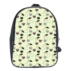 Heart Cherries Mint School Bag (xl) by snowwhitegirl